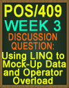 POS/409 Using LINQ to Mockup Data and Operator Overload